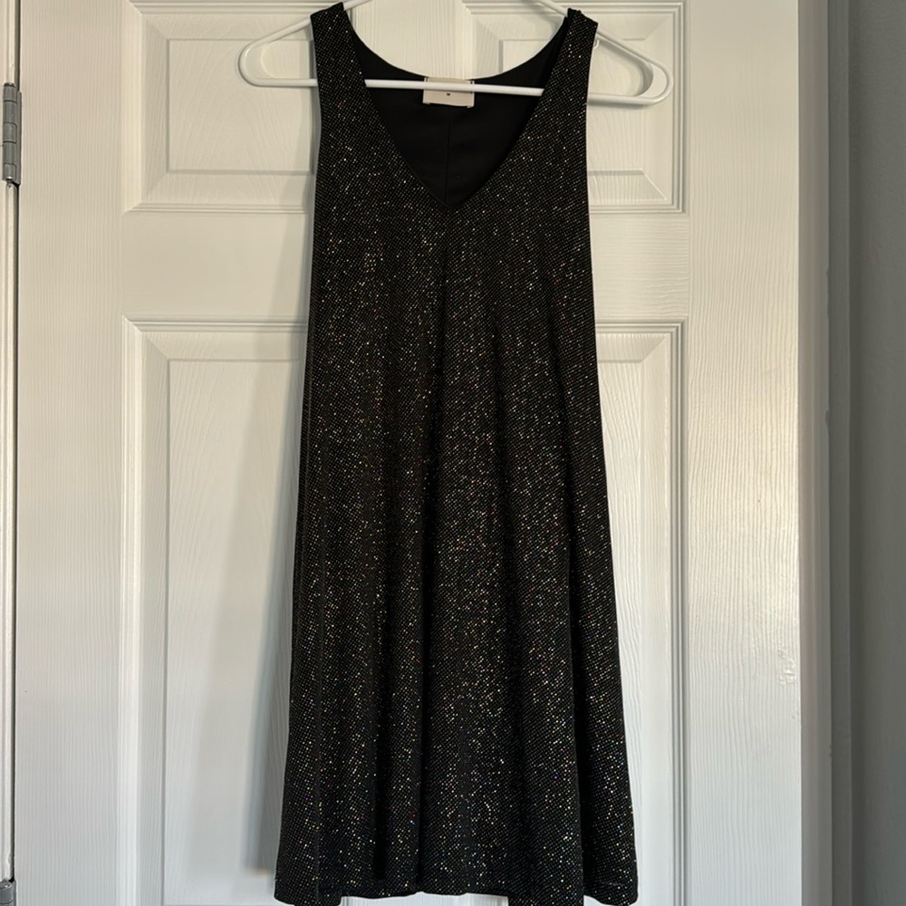 EVERLY Sparkly Black Party Dress 🖤🩶